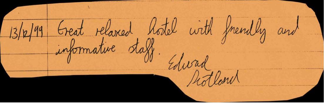 13/12/99: "Great relaxed hostel with friendly and informative staff." - Edward (Scotland)