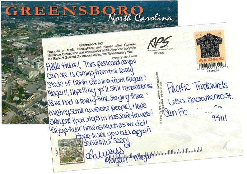 Greensboro North Carolina Tourist Postcard 